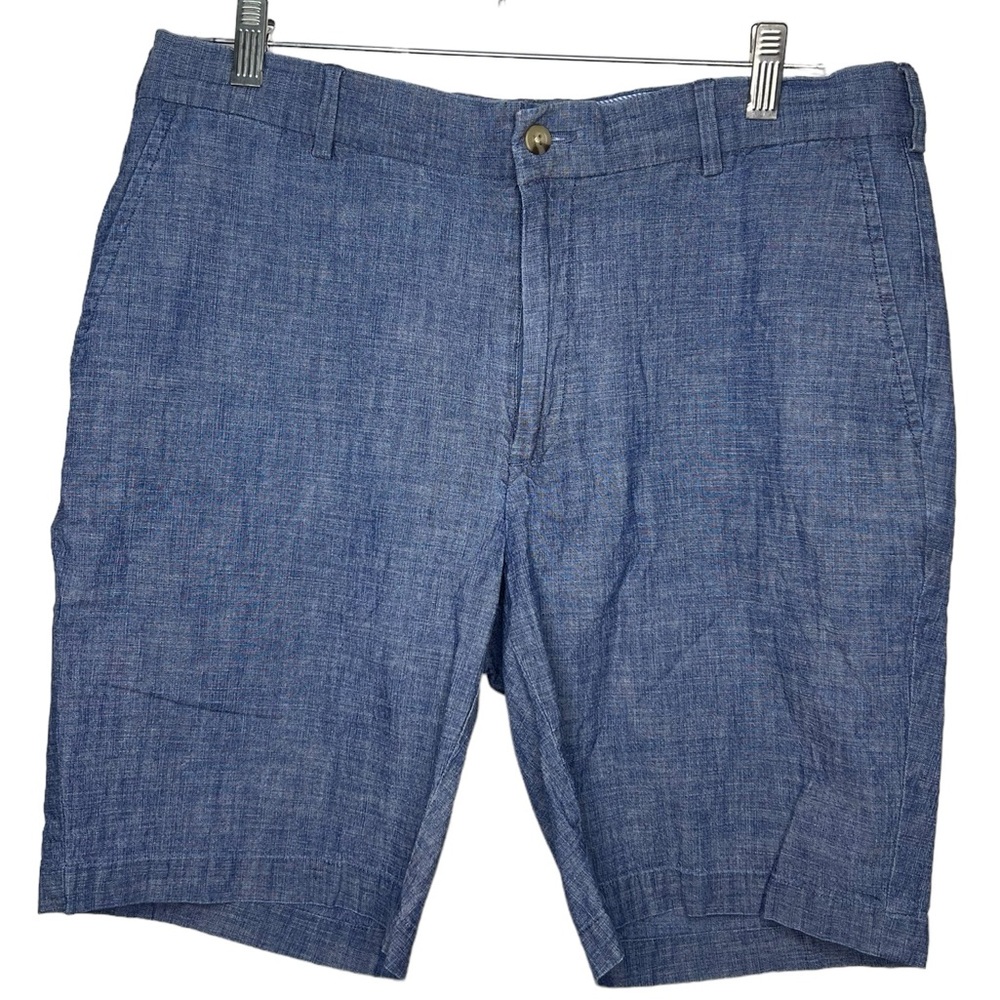 Peter Millar Men’s Seaside Chambray Shorts Indigo 9” inseam size 33